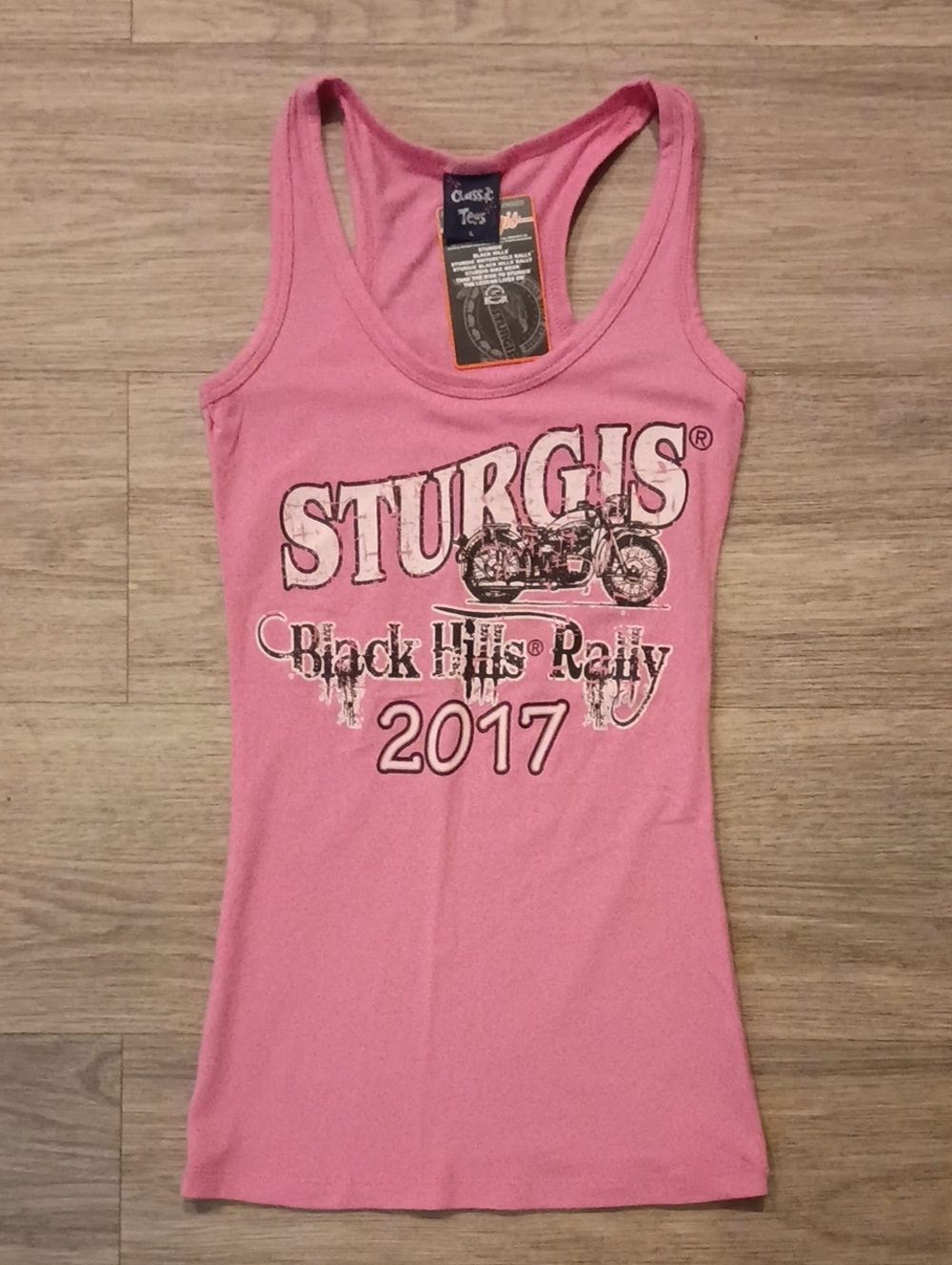 Classic Pink Sturgis Black Hills Rally 2017 Racerback Tank